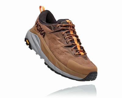 Hoka One One Kaha Low GORE-TEX - Sapatilhas Trail Homem - Marrom/Laranja, KJ91635